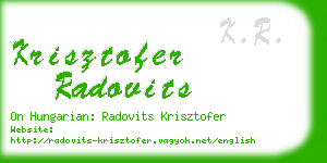 krisztofer radovits business card